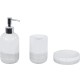 Accessori Bagno Set 3 Pezzi in Ceramica Dispenser Porta Sapone Bicchiere Colori