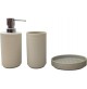 Accessori Bagno Set 3 Pezzi in Ceramica Dispenser Porta Sapone Bicchiere Colori