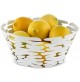 Alessi Barket BM10/21 W Cestino Frutta Centrotavola Rotondo in Acciaio Bianco