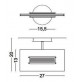 Applique Leucos Face I Tre da parete INTERNO 1xR7S 78mm max 120w