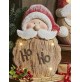 Babbo Natale HO HO Statua Decorazione Natalizia Tognana 35 cm Addobbo LED