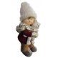 Bimbo Bambino con Peluche Statua Decorazione Natalizia 45 cm Addobbo