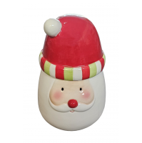 Biscottiera Contenitore Babbo Natale in ceramica 20 cm