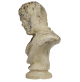 Busto Imperatore Statua Scultura Resina Bianco Soprammobile Arte Moderna 67 cm