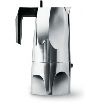 Caffettiera Espresso Moka 6 Tazze ALESSI MT18/6 Ossidiana in Alluminio - Caffè