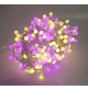 Catena Luci Natale 300 Palline LED Interno Esterno Giochi di Luce Bianco Rosa