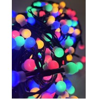 Catena Luci Natale 300 Palline LED Interno Esterno Giochi di Luce Multicolore