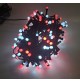 Catena Luci di Natale 180 LED Interno Esterno Giochi di Luce fredda Bianco Rosso