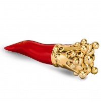 Cornetto Portafortuna Rosso con Corona Oro Fantin Argenti 12,5 cm