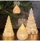 Decorazione Albero di Natale Bianco in vetro con LED TOGNANA Sugar 17,5 cm