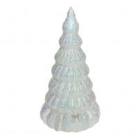 Decorazione Albero di Natale Bianco in vetro con LED TOGNANA Sugar 23,5 cm