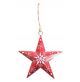 Decorazione Natale Stella grande di Latta Rossa TOGNANA TIN TIN 27 cm