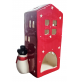 Decorazione Portacandela Casetta T.Light con Pupazzo di Neve TOGNANA Rosso 17 cm