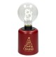 Lampada Luce Lume Snowman Natalizio Rosso in vetro con LED TOGNANA Lamp 21 cm