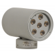 Lampada Parete da Esterno Grigia Cris Linea Light 85396 6+6 x2W LED Biemissione