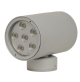 Lampada Parete da Esterno Grigia Cris Linea Light 85396 6+6 x2W LED Biemissione