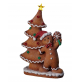 Omino Biscottino Statua Decorazione Natalizia 45 cm Addobbo LED con Albero