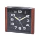 Orologio Sveglia Quarzo Trevi Legno Sweep Silenziosa con Luce