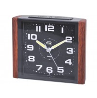 Orologio Sveglia Quarzo Trevi Legno Sweep Silenziosa con Luce