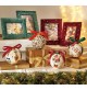 Palla di Natale in Ceramica BRANDANI Fiocco e Trenino Decorazione a Mano 10 cm