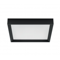 Plafoniera Lampada a Soffitto Linea Light TARA Quadrata Nera 40x40 INTERNO LED