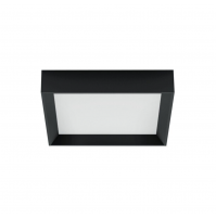 Plafoniera Lampada a Soffitto Linea Light TARA Quadrata Nera per INTERNO LED