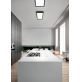 Plafoniera Lampada a Soffitto Linea Light TARA Rettangolare Nera INTERNO LED