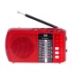 Radio Portatile Bluetooth Rossa Batterie Multibanda USB Micro SD