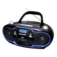 Radio Registratore Stereo Trevi USB Blu 20 Watt con Lettore CD Cassetta