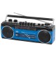 Radio Registratore cn CASSETTA TREVI RR 501BT Blu Bluetooth Stereo USB SD MP3