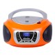 Radio Stereo Portatile Boombox Arancione Trevi CMP 510 DAB Lettore CD USB Cuffia