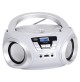 Radio Stereo Portatile Boombox Bianco Trevi CMP 544 BT Lettore CD MP3 Bluetooth