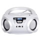 Radio Stereo Portatile Boombox Bianco Trevi CMP 544 BT Lettore CD MP3 Bluetooth