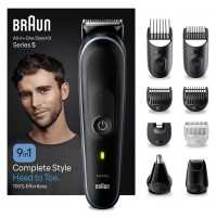 Rasoio Uomo Multiuso Barba Capelli Styiling BRAUN Series 5 Kit Rasatura 9 in 1