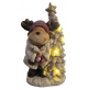 Renna Natale Statua Decorazione Natalizia 49 cm Addobbo con Albero LED