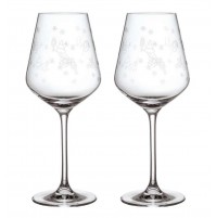 Set 2 Calici Bicchieri Cristallo da Vino Rosso Villeroy e Boch Natale Natalizio