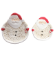 Set 2 Piatti Babbo Natale Ceramica Rosso Bianco TOGNANA Country Christmas