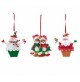 Set 3 Decorazioni da Appendere BRANDANI Natale Ginger Bread Albero Muffin NUOVO