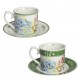 Set Tazza Tazzina Caffè per 2 Persone BRANDANI Flora Fiori Servizio Colazione