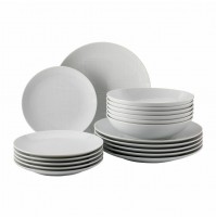 Set piatti per 6 persone 18pz Rosenthal Mesh Weiß in Porcellana Bianco 