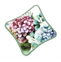 Sotto Pentola 20 x 20 cm BRANDANI Flora Fiori in Ceramica e Sughero Trivet