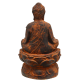 Statua Scultura Religiosa BUDDHA Seduto 70 cm Rosso Buddhismo Buddah Budda