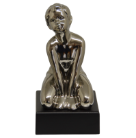 Statua Scultura Soprammobile AMBIENTI GLAMOUR Shirley Persone Argento