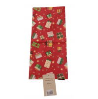 Strofinaccio Natalizio 50 x 70 cm BRANDANI Pacchi Regali Natale Rosso NUOVO