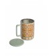 Tazza Colazione MUG BRANDANI CEMENTINE ROSONE Single con Tappo e Filtro