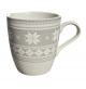 Tazza Mug Polaris in Ceramica TOGNANA Grigio e Bianco 20 cm