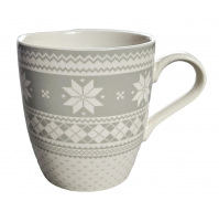 Tazza Mug Polaris in Ceramica TOGNANA Grigio e Bianco 20 cm