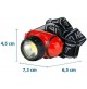 Torcia Lampada 1 LED da Fronte Testa POLY POOL PP3156 Rosso 3 Watt 180 Lumen