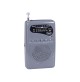 Trevi RA 710 B Mini Radio Portatile AM FM Grigia a Batterie Altoparlante Cuffia