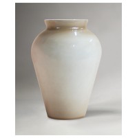 Vaso Decorativo per Fiori in Vetro BRANDANI Bombay Sabbia Beige Anfora 34 cm